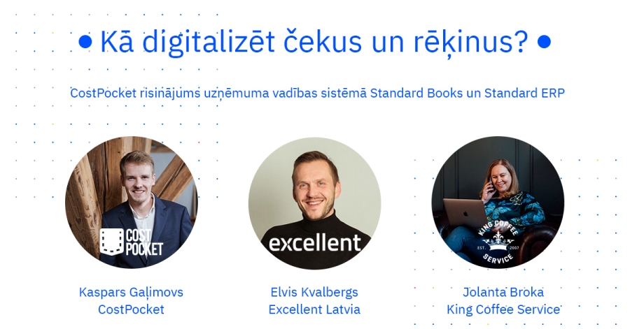 Vebinārs: Digitalizē čekus un rēķinus, izmantojot Standard Books un ERP kopā ar CostPocket