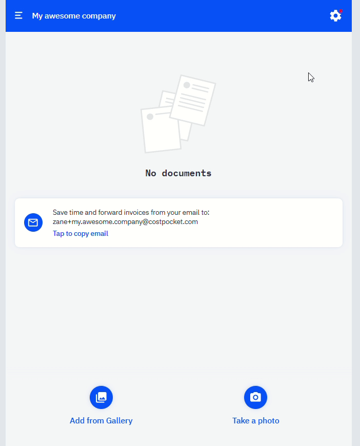 Selecting Directo in CostPocket's accounting software integration settings