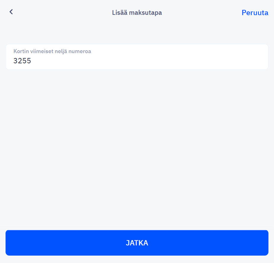 Maksukortin lisääminen