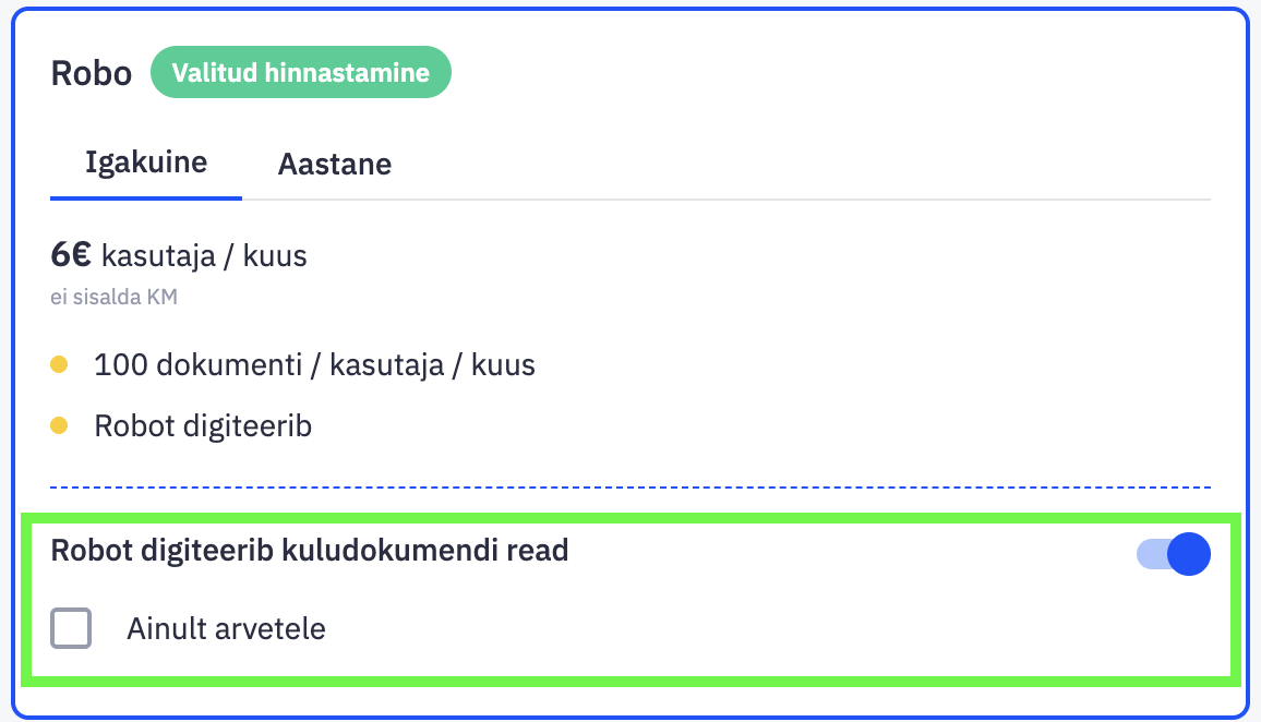 Tuvastatavad andmeväljad