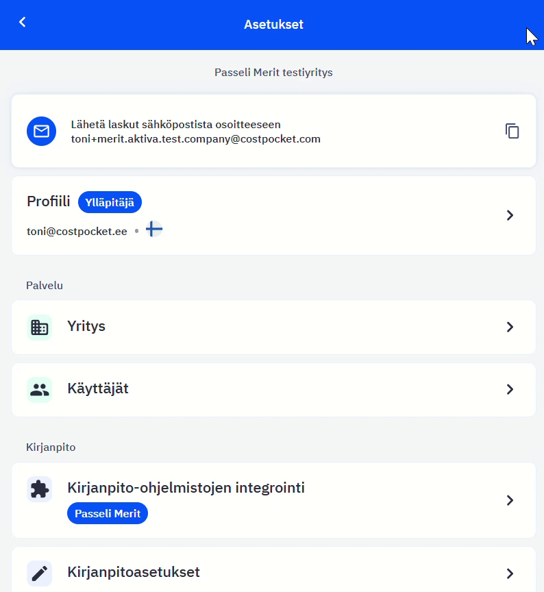 Hallinnoi kululajeja