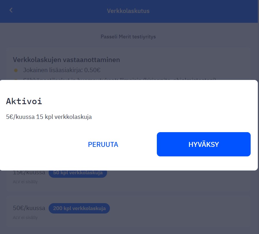 Verkkolaskujen vastaanottaminen