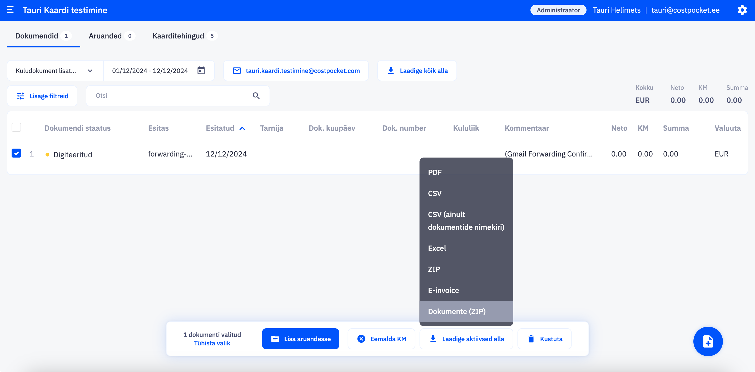 Gmaililt emailide automaatne edastamine