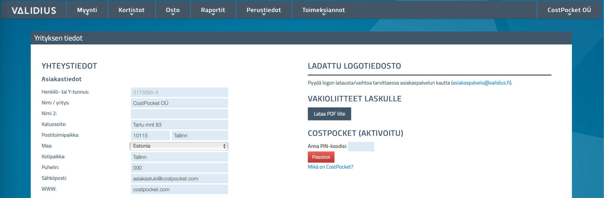 Validius Online