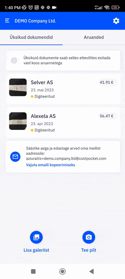 Dokumendi esitamine