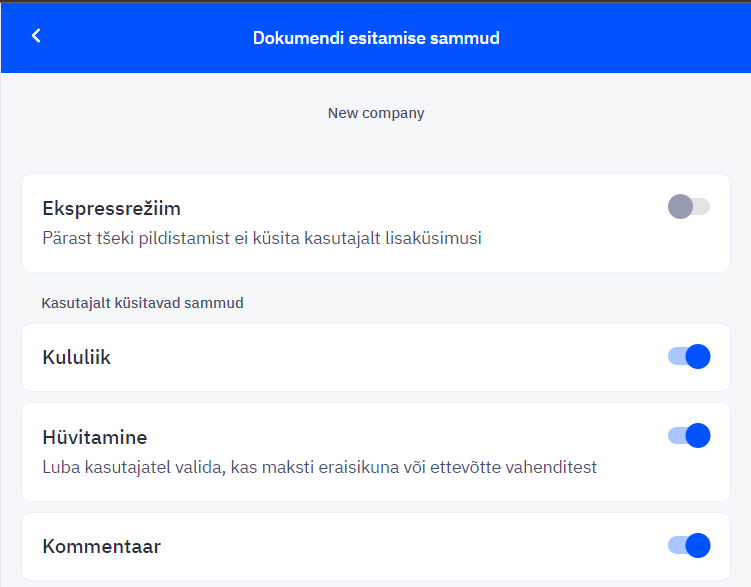 Ekspressrežiim: Kiireim viis kuludokumentide esitamiseks