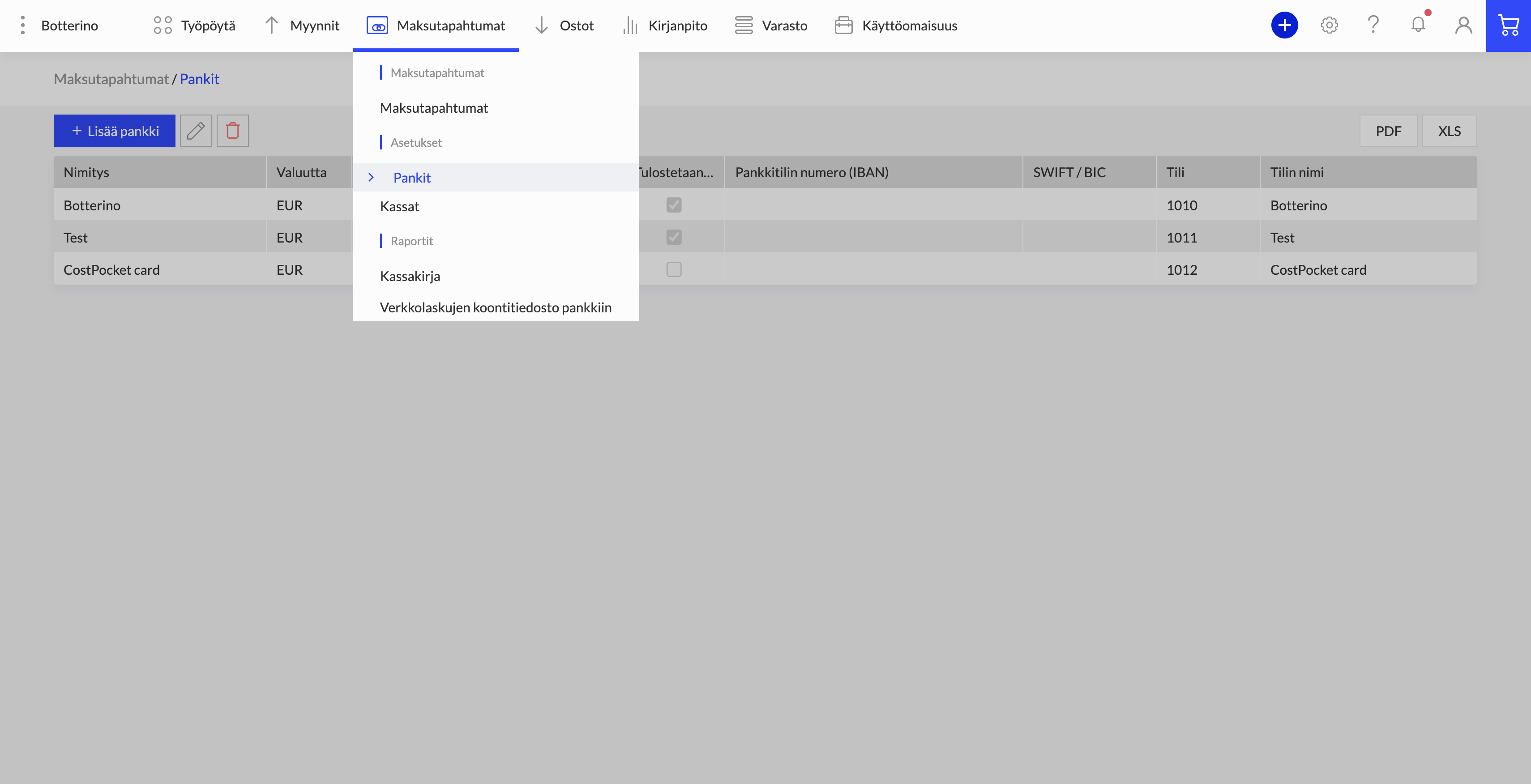 CostPocket-korttien synkronointi Passeli Merittiin