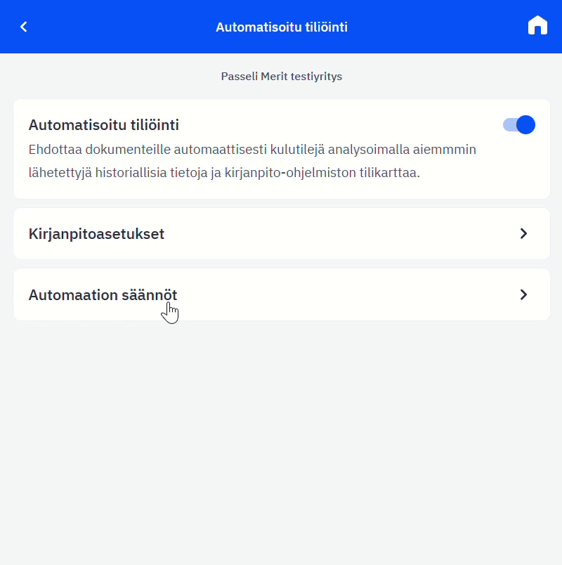 Automatisoitu tiliöinti